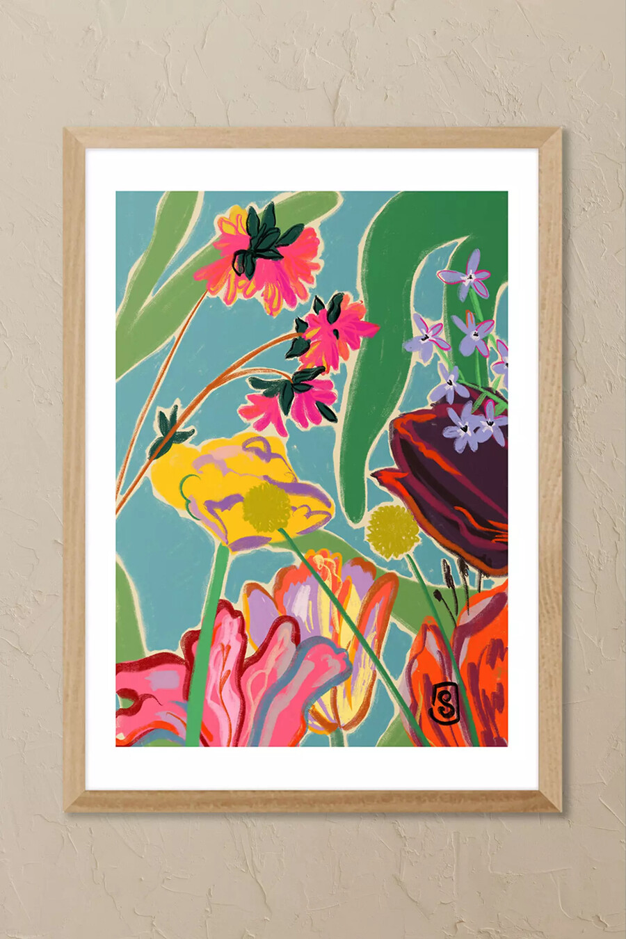 east end prints färgglada blommor meditation inramad väggkonst