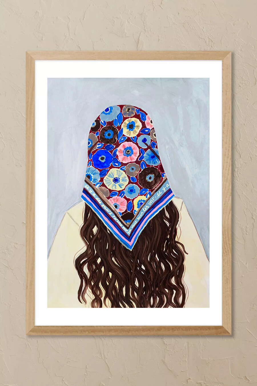 east end prints bandana flicka inramad väggkonst