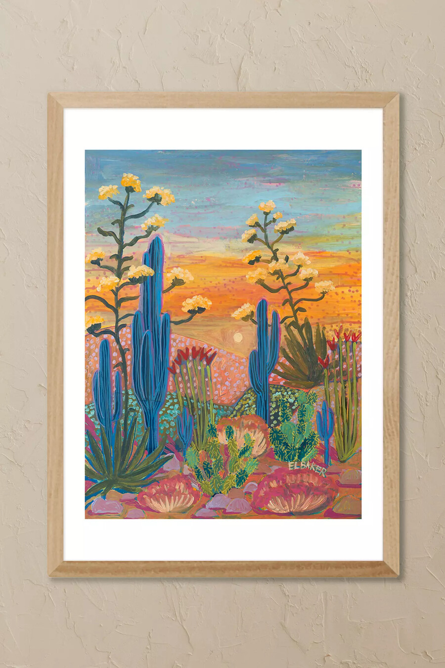 east end prints saguaro cactus inramad väggkonst