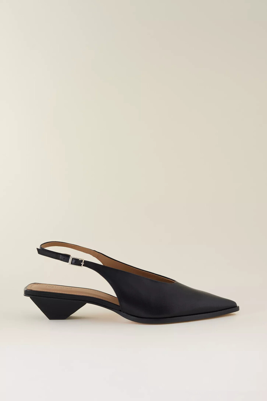 smickrade avalon slingback-klackar i läder