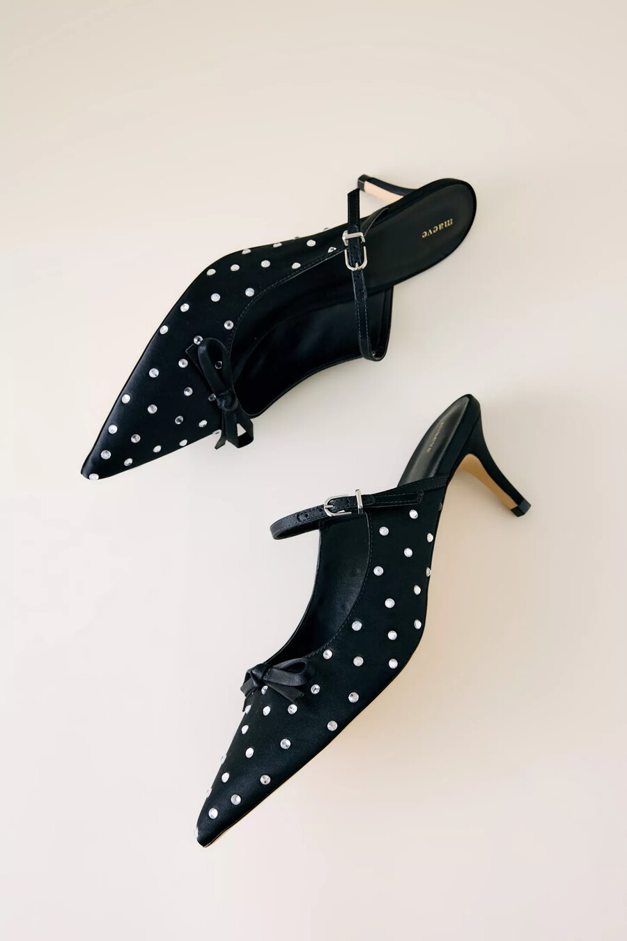 maeve bow kitten-heel mules