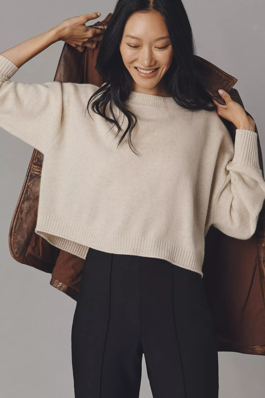 goldie cashmere långärmad rundringad tröja