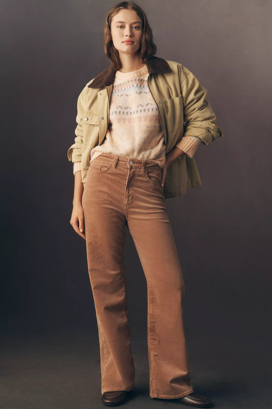 austyn high-made cuffed wide leg jeans från pilcro