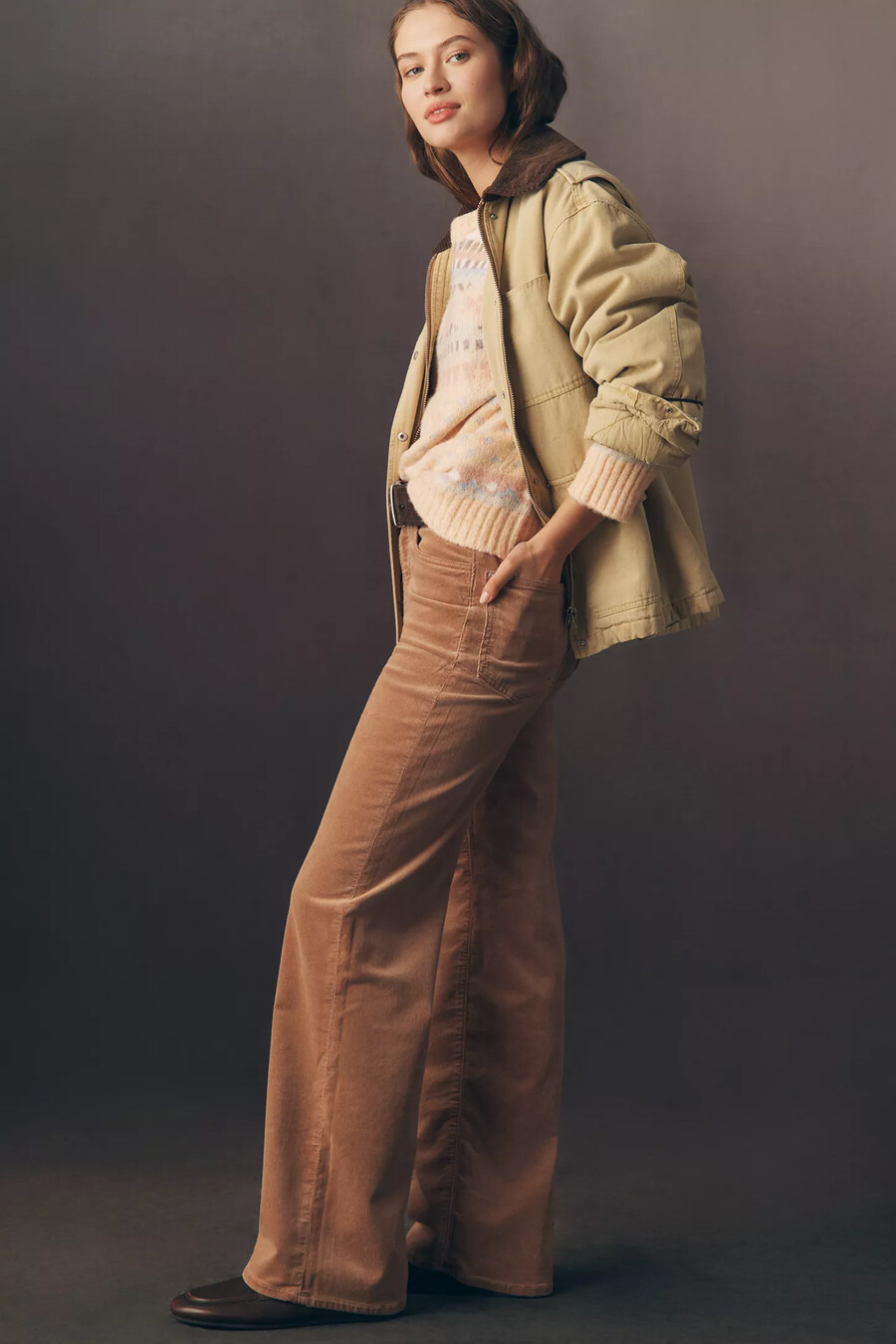 austyn high-made cuffed wide leg jeans från pilcro