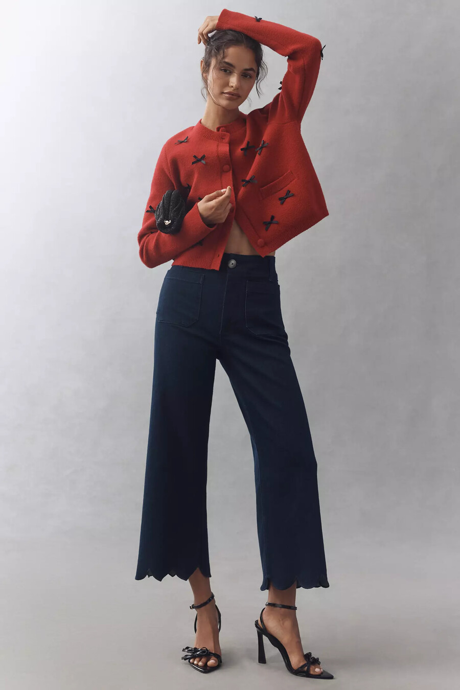 colette scallop crop wide-ben jeans från maeve