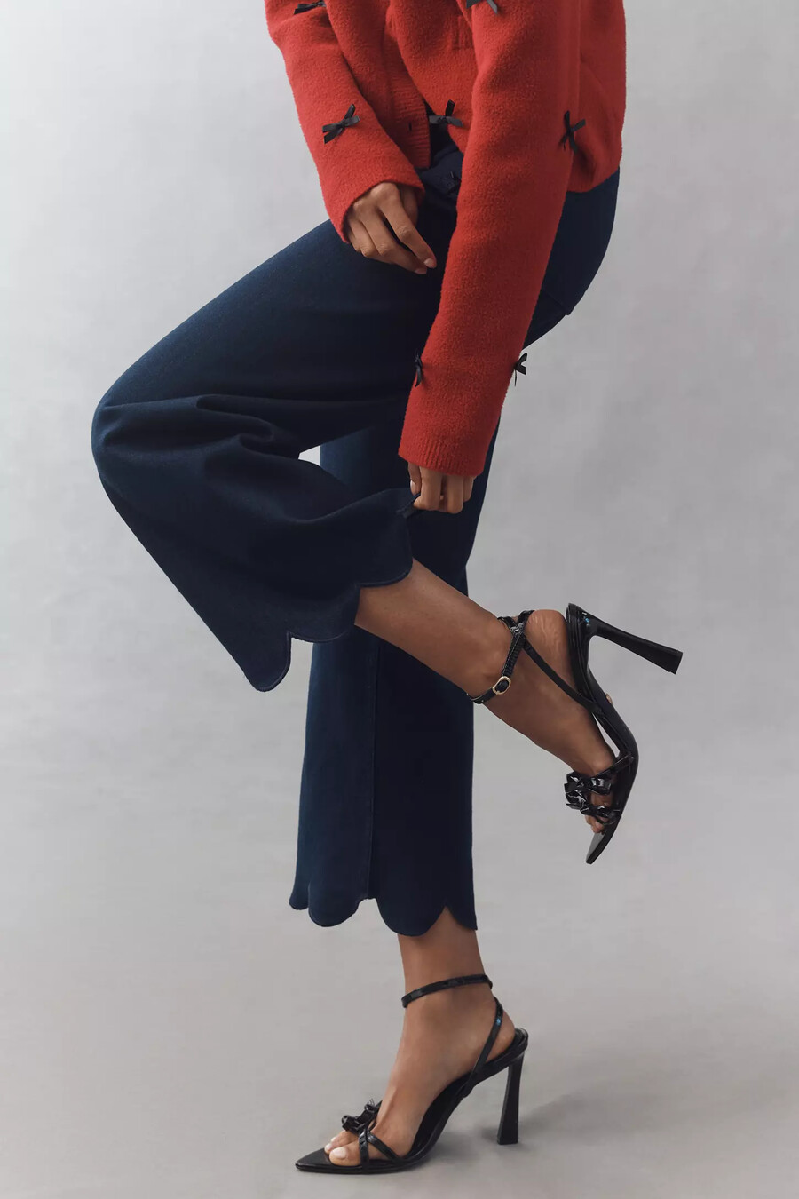 colette scallop crop wide-ben jeans från maeve
