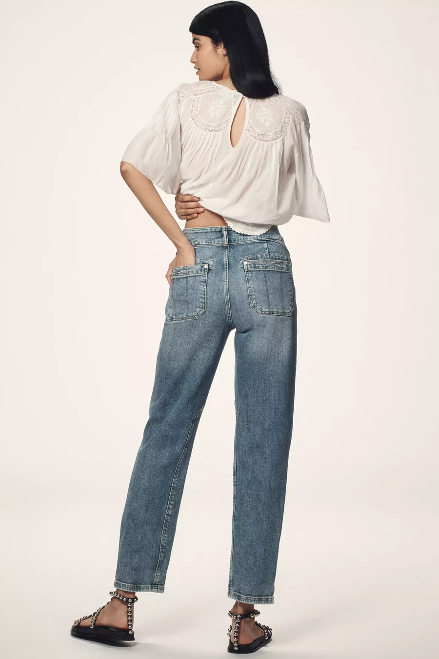 pilcro the wanderer mid-rise relaxed-jeans