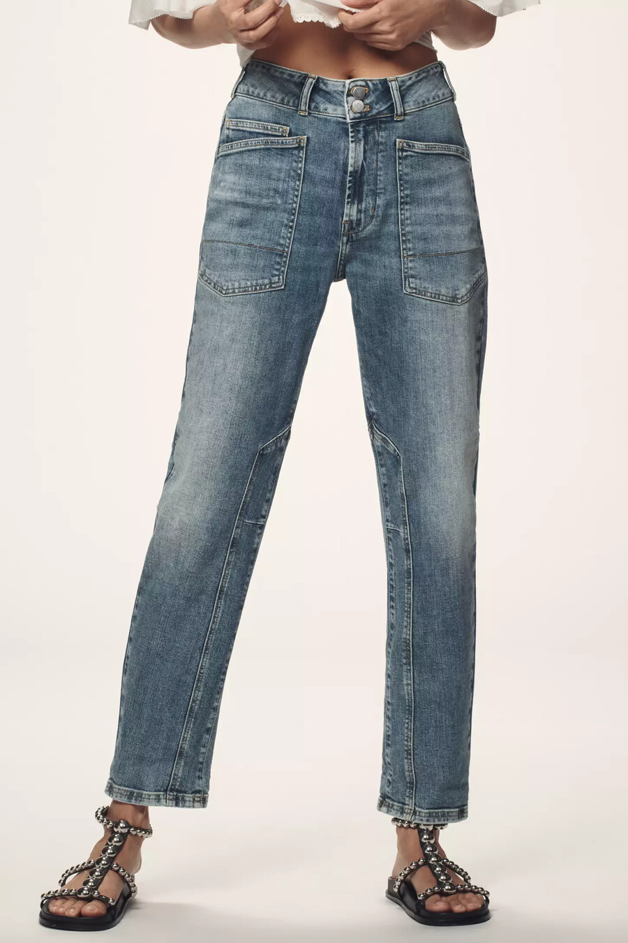pilcro the wanderer mid-rise relaxed-jeans