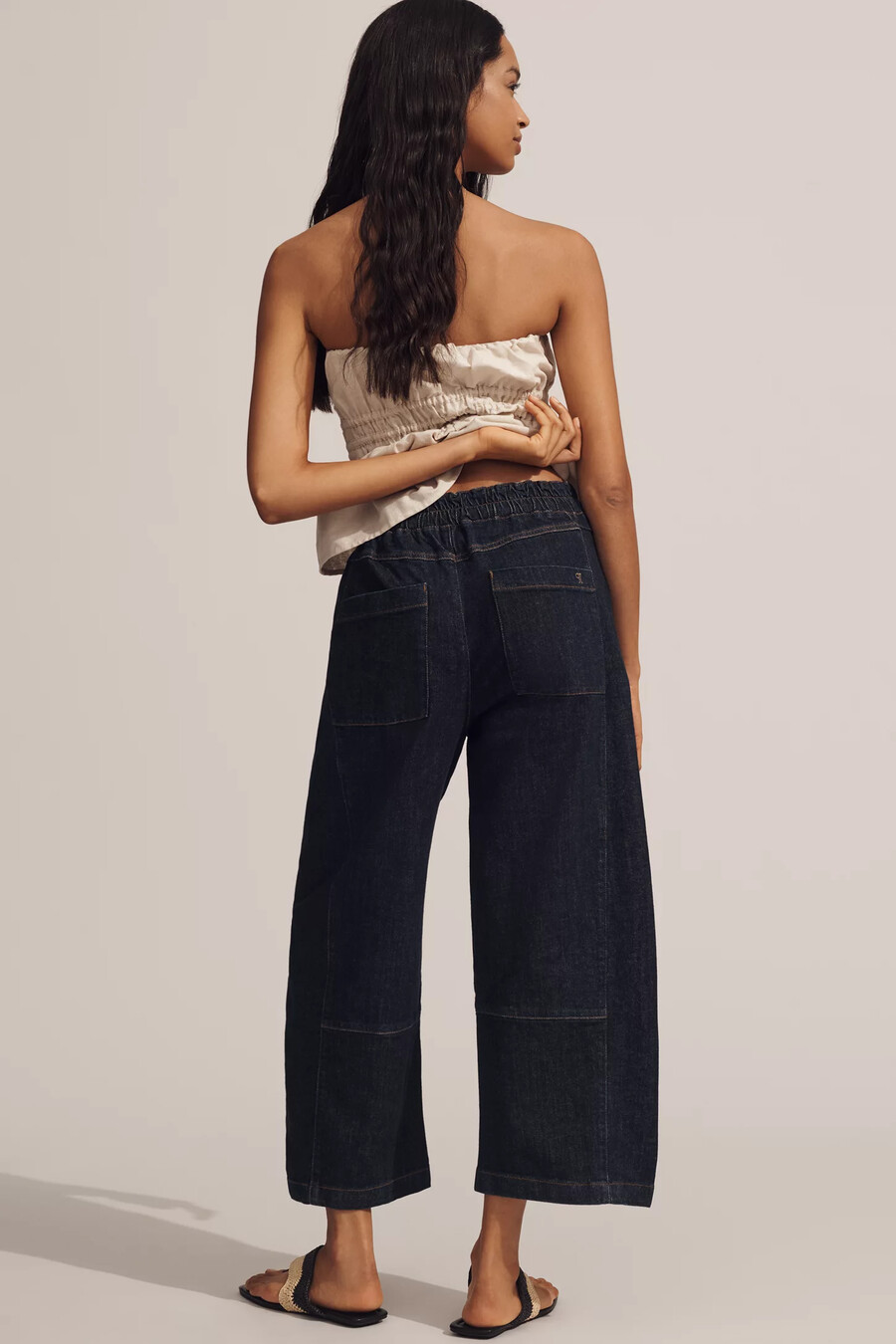 izzie relaxed pull-on barrel jeans från pilcro