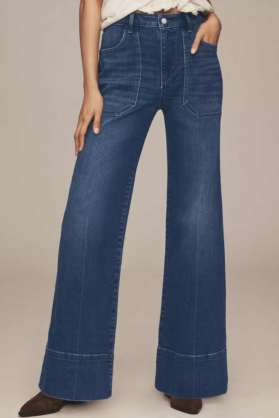 rylan relaxed high-layer flare jeans från pilcro