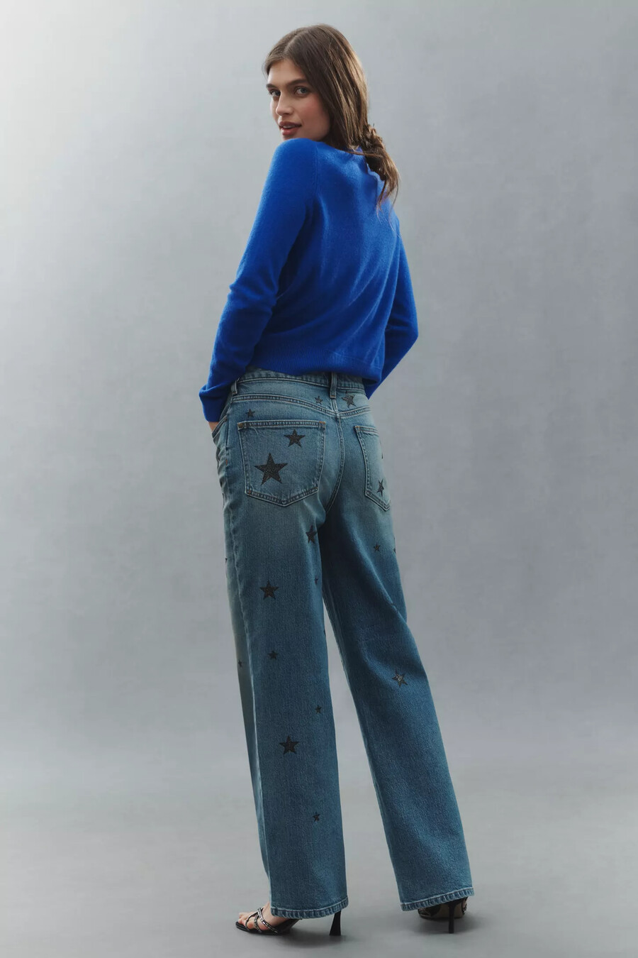 austyn high-made cuffed wide leg jeans från pilcro