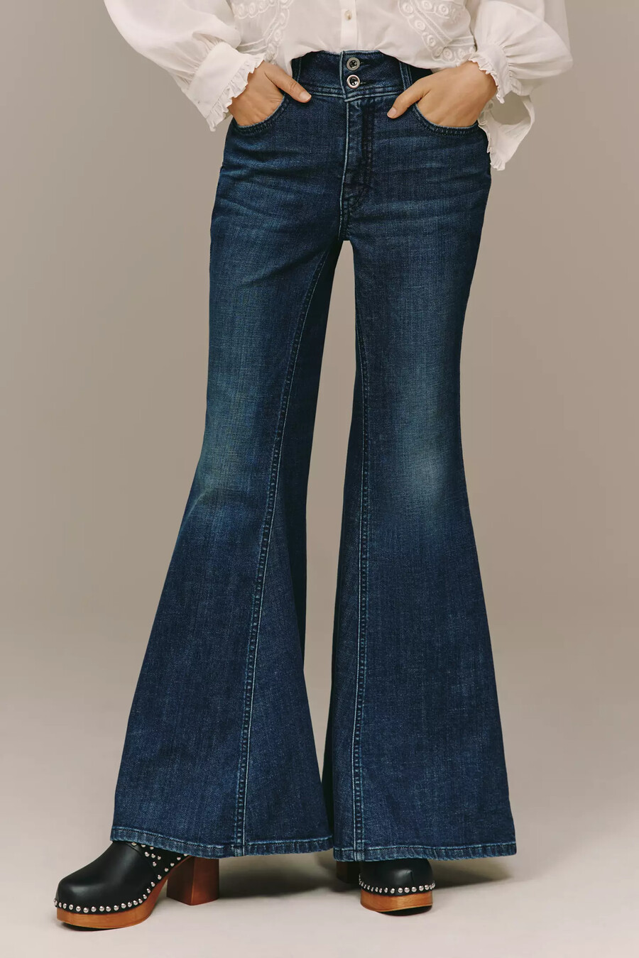 pilcro brigitte utsvängda jeans med hög midja