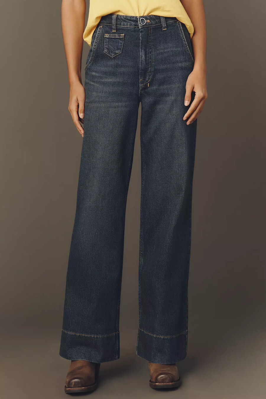 pilcro gilligan högmidjade utsvängda jeans