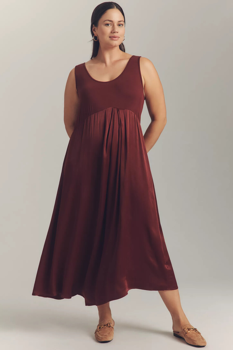 långärmad hånbar tröja och midikjol från anthropologie