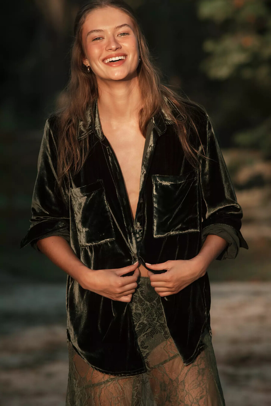 hadley relaxed buttondown-skjortan från pilcro sammetsutgåva