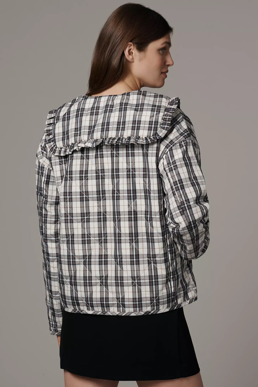 hazel quilted rutig jacka från maeve