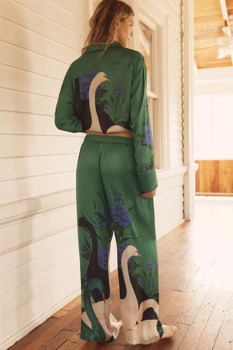 silkeslen pyjamasbyxa från anthropologie