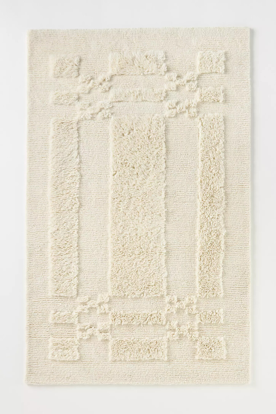 florine handtuftad ull-shag-skulpterad matta