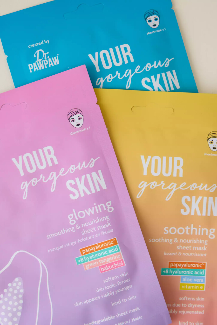 dr. paw paw glowing beauty sheet mask presentset