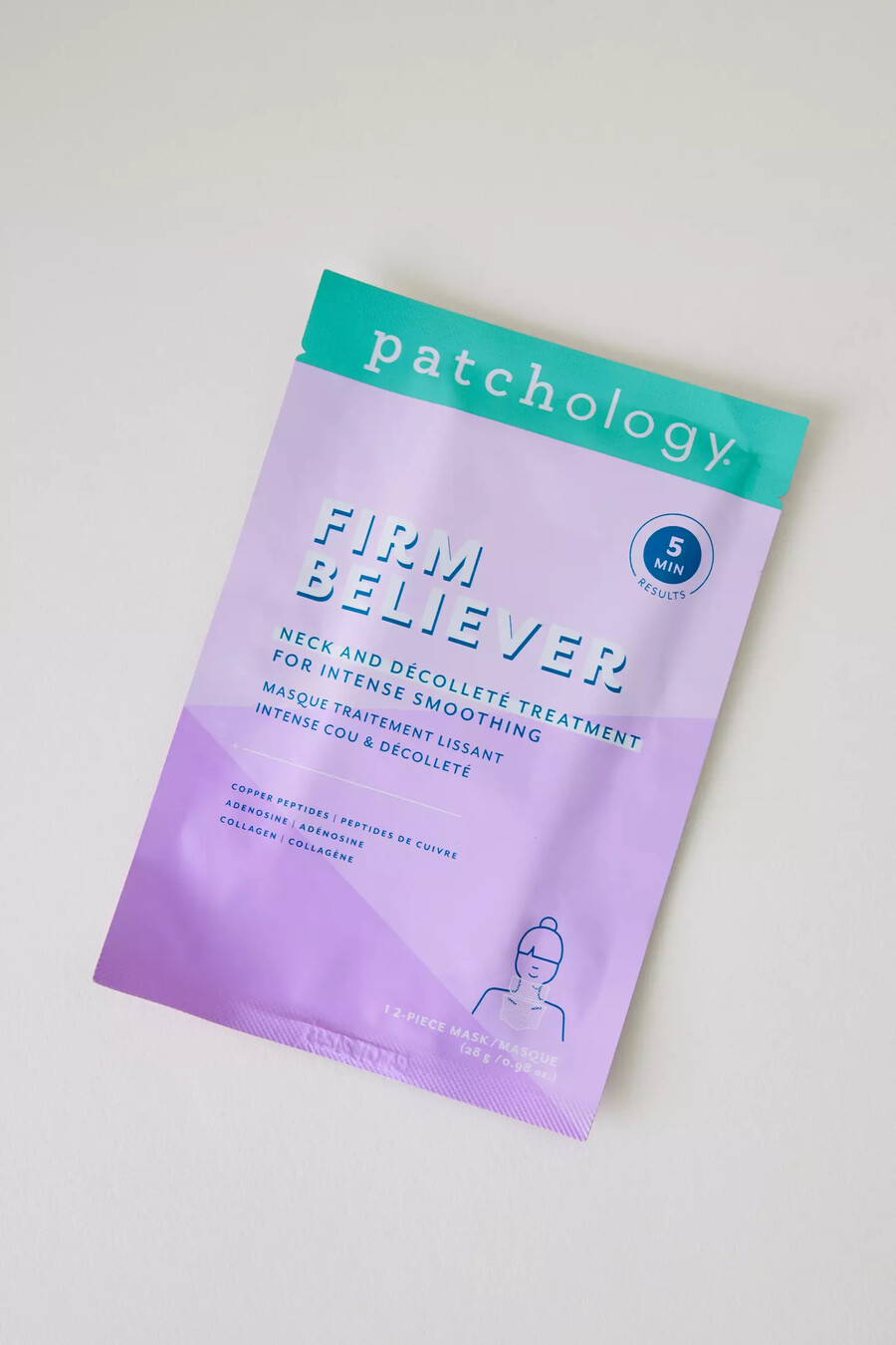 patchology firm believer hals- och dekolletagemask i 2 delar med hydrogel