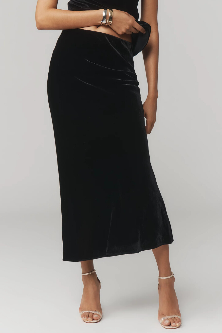 tilda maxi slip-kjolen sammetsutgåva