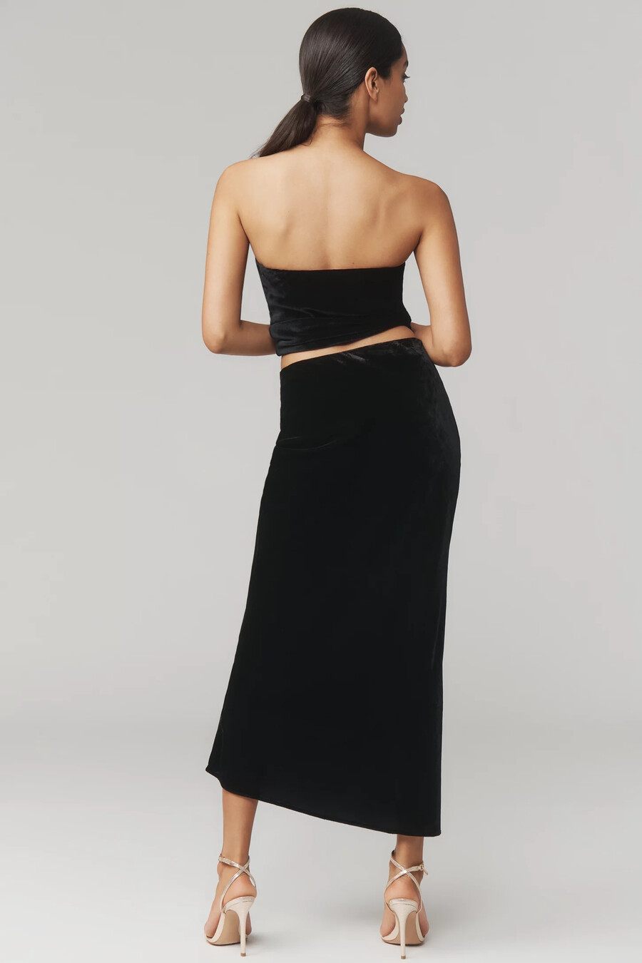 tilda maxi slip-kjolen sammetsutgåva