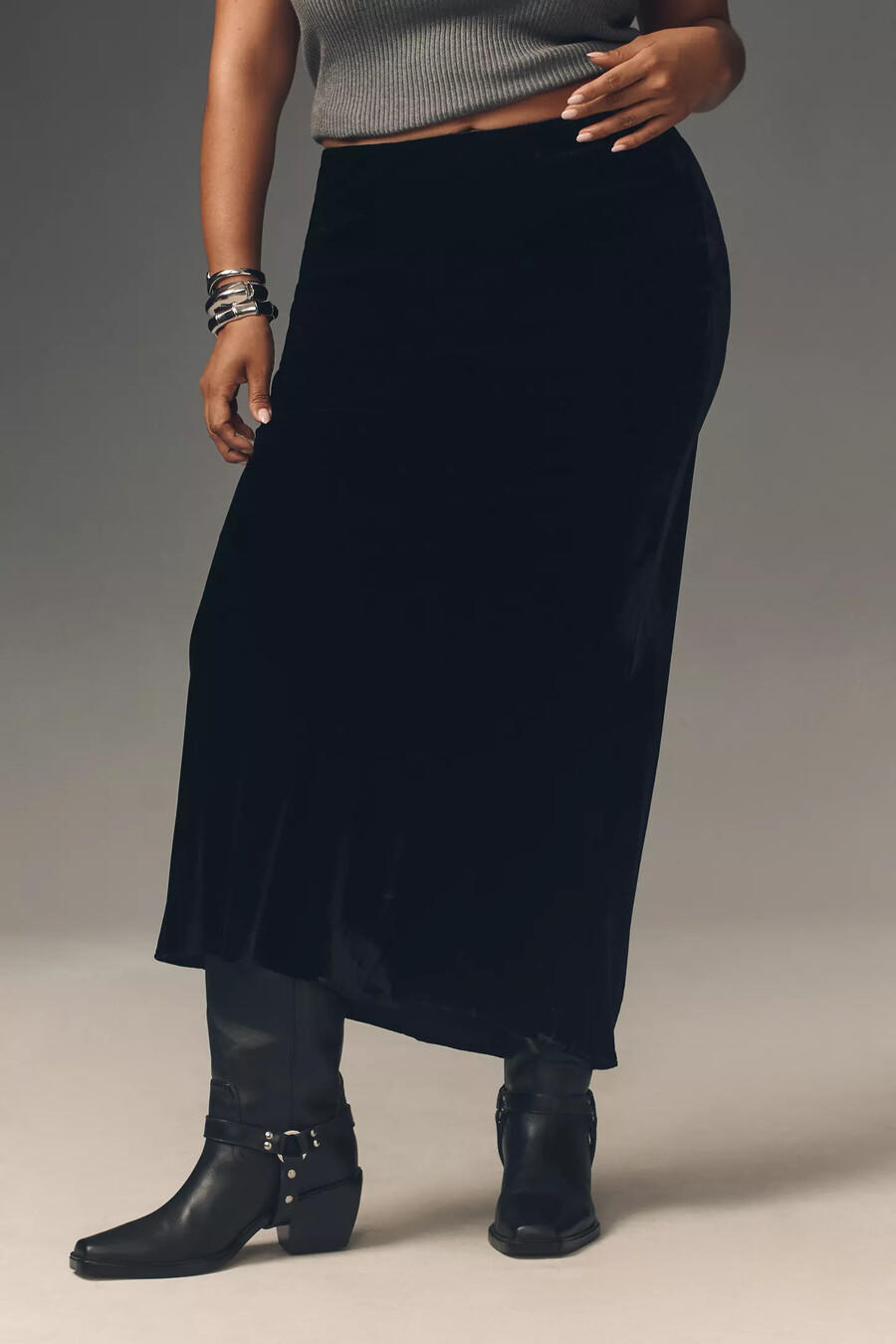tilda maxi slip-kjolen sammetsutgåva