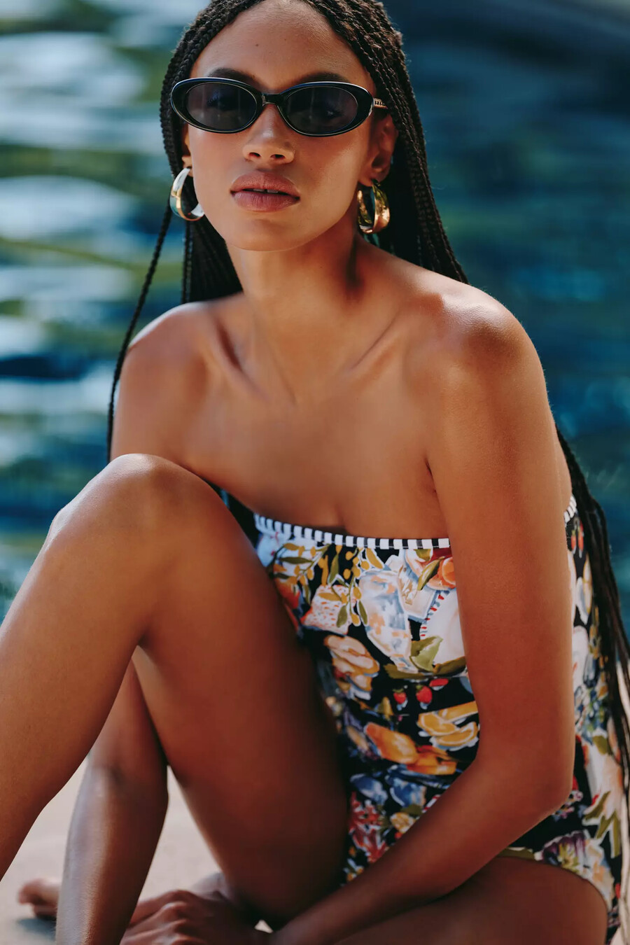 seafolly riviera coast bandeau baddräkt