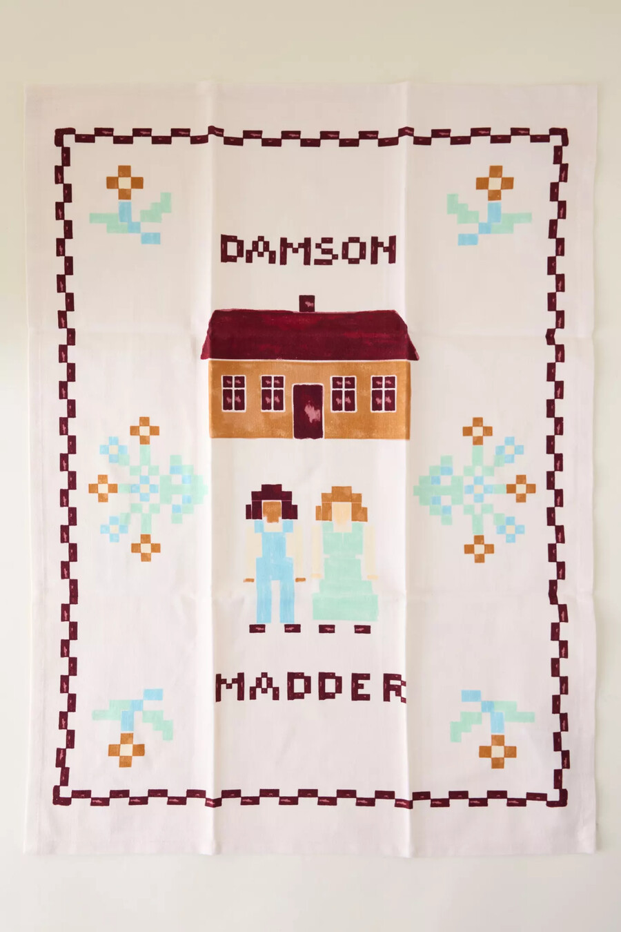 damson madder kökshanddukar set om 2