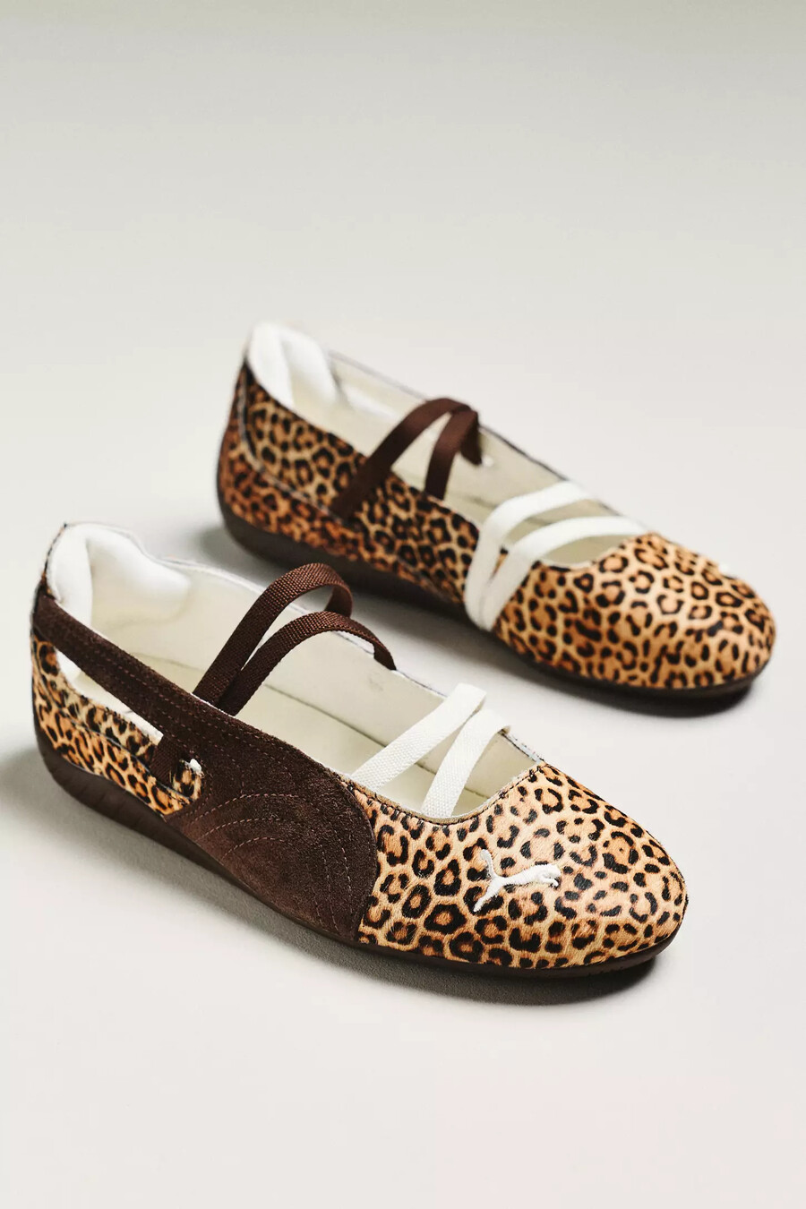 puma speedcat ballerinaskor i leopardmönster