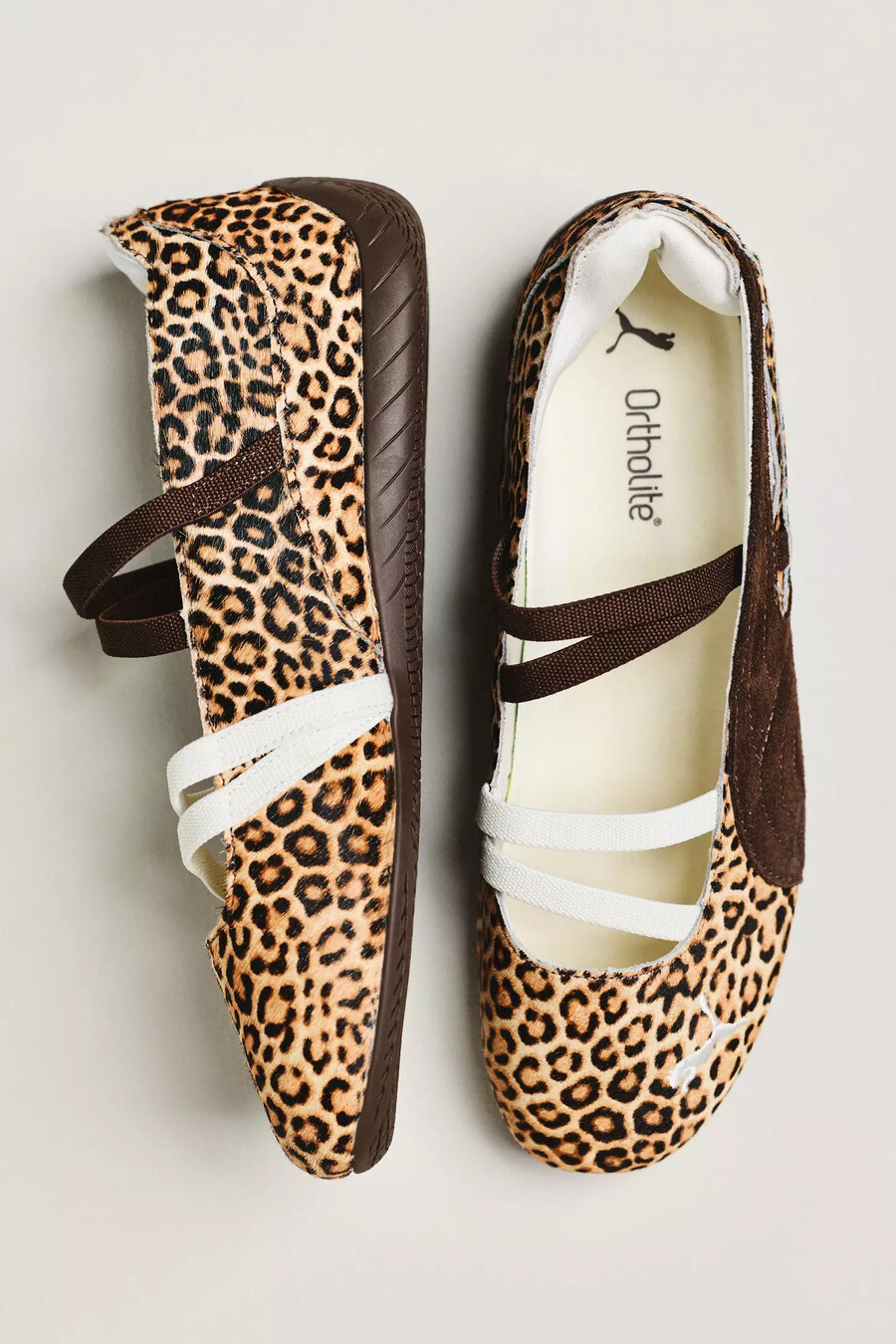 puma speedcat ballerinaskor i leopardmönster