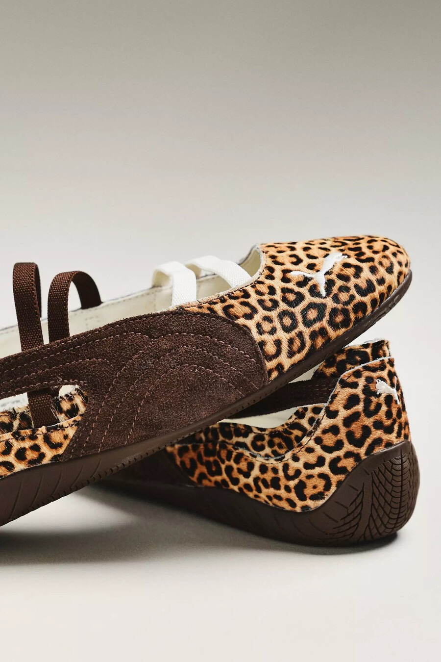puma speedcat ballerinaskor i leopardmönster