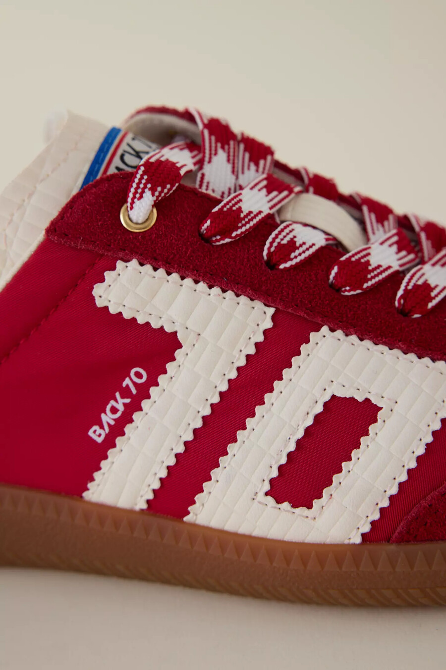 back 70 röda backless mule sneakers