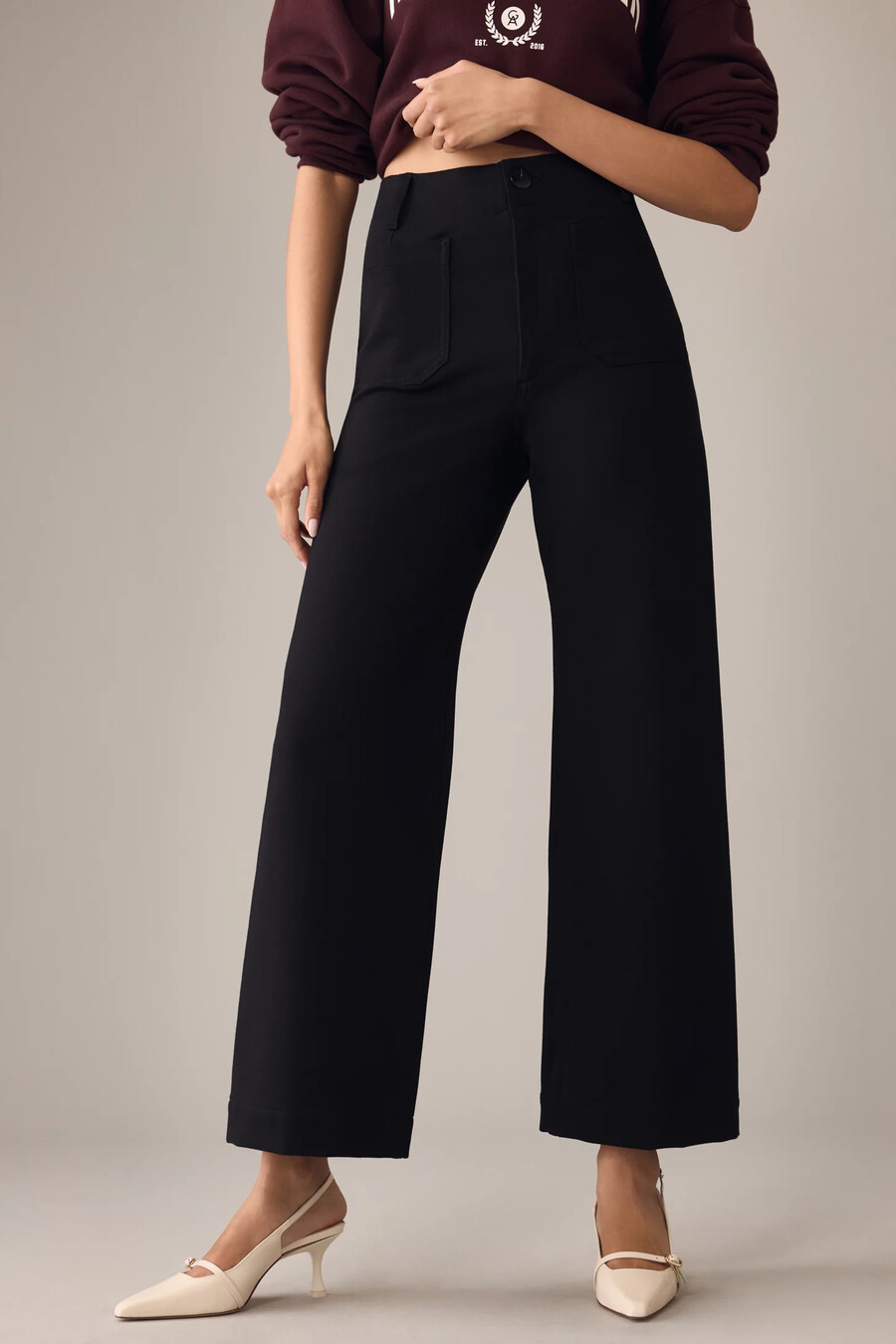 colette cropped wide leg-byxor från maeve ponte edition