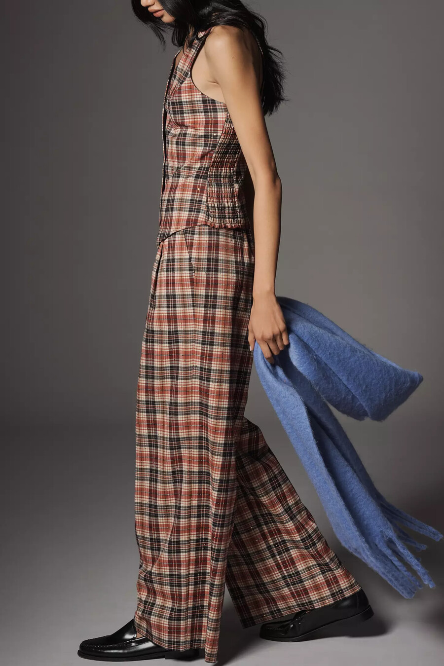 avery sparkle pleated wide leg-byxorna från maeve