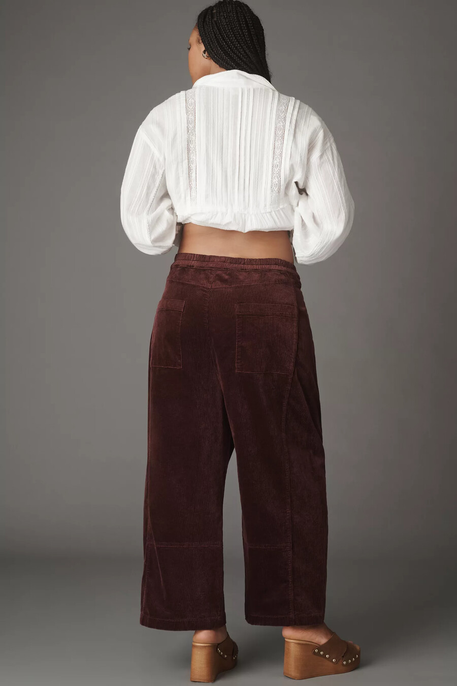 izzie relaxed pull-on barrel trousers från pilcro corduroy edition