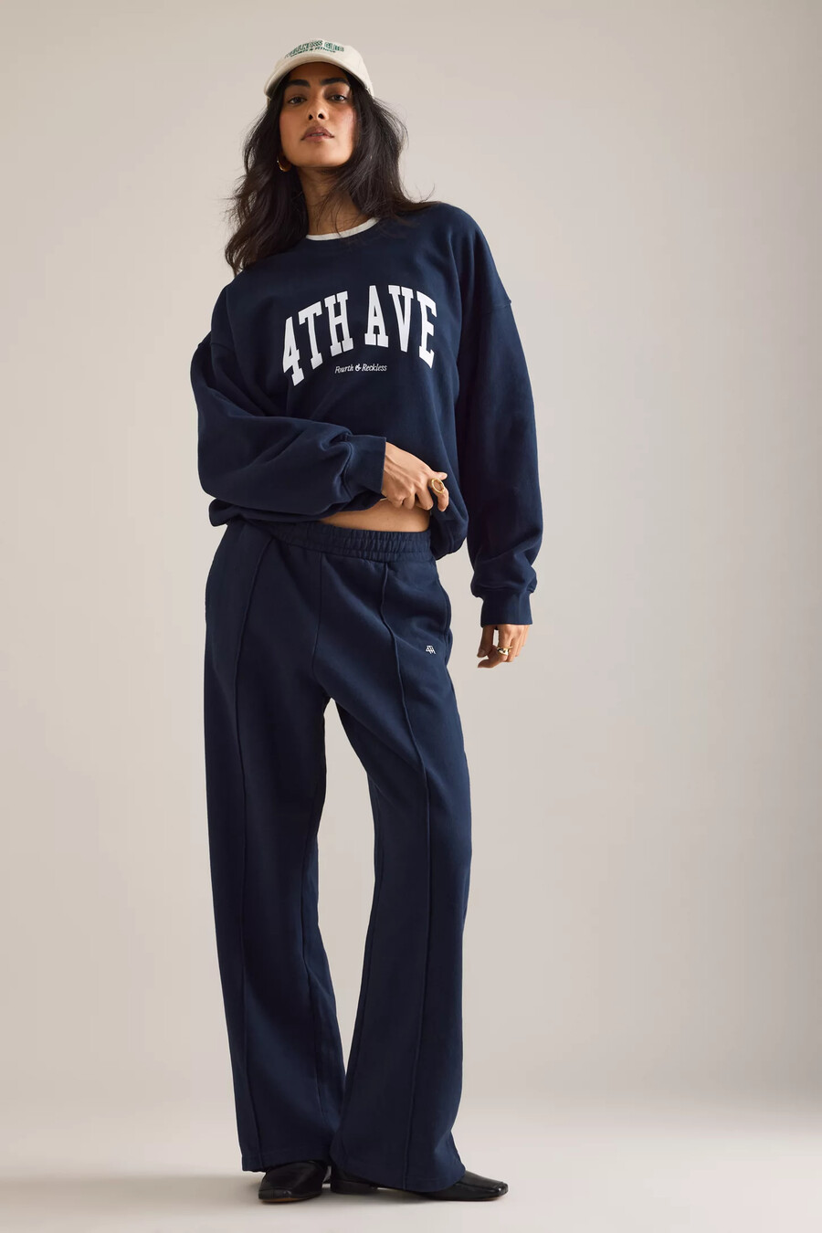 4th reckless fergie vida joggingbyxor i pintuck-modell