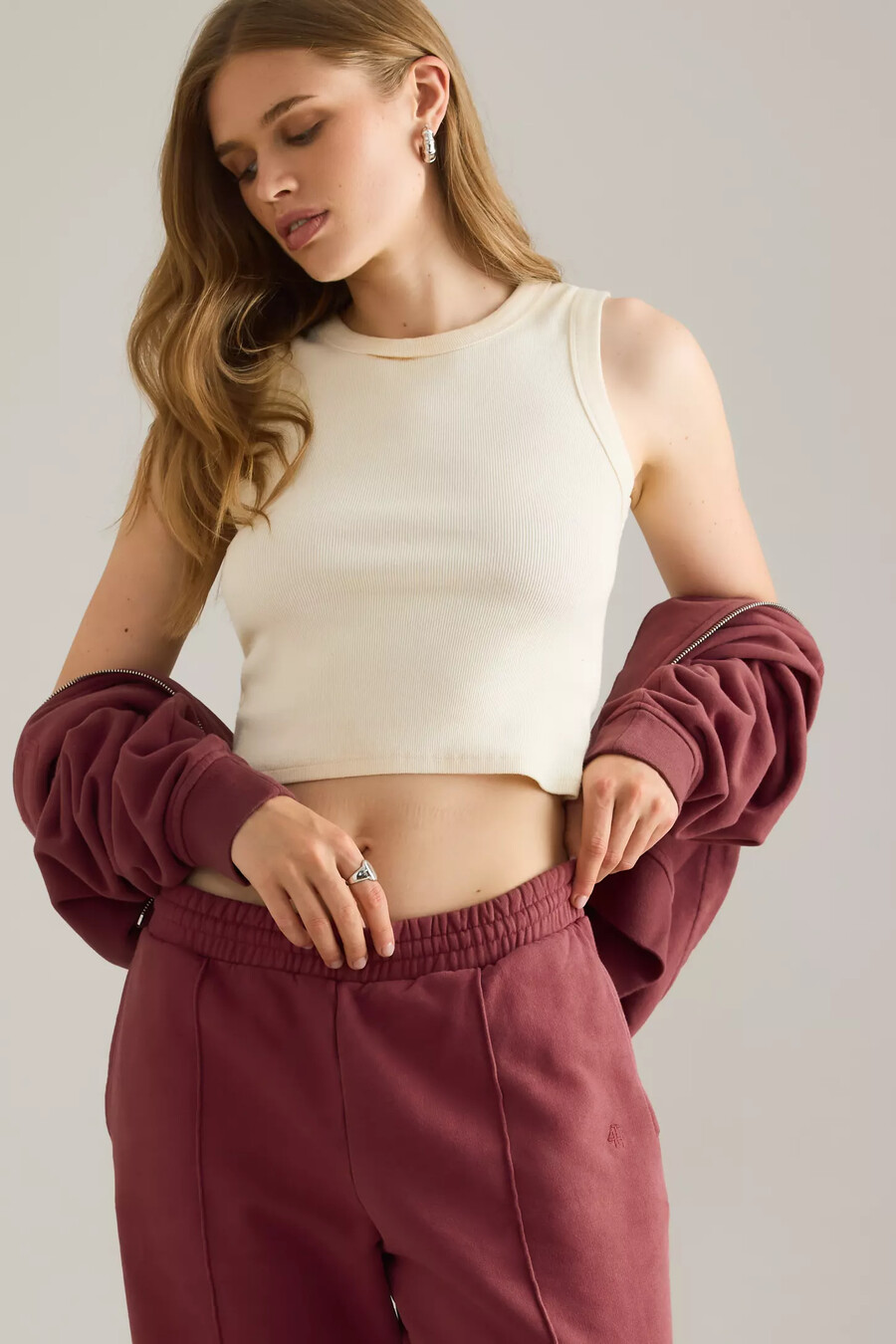 4th reckless fergie vida joggingbyxor i pintuck-modell