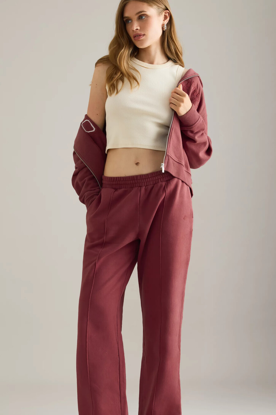 4th reckless fergie vida joggingbyxor i pintuck-modell