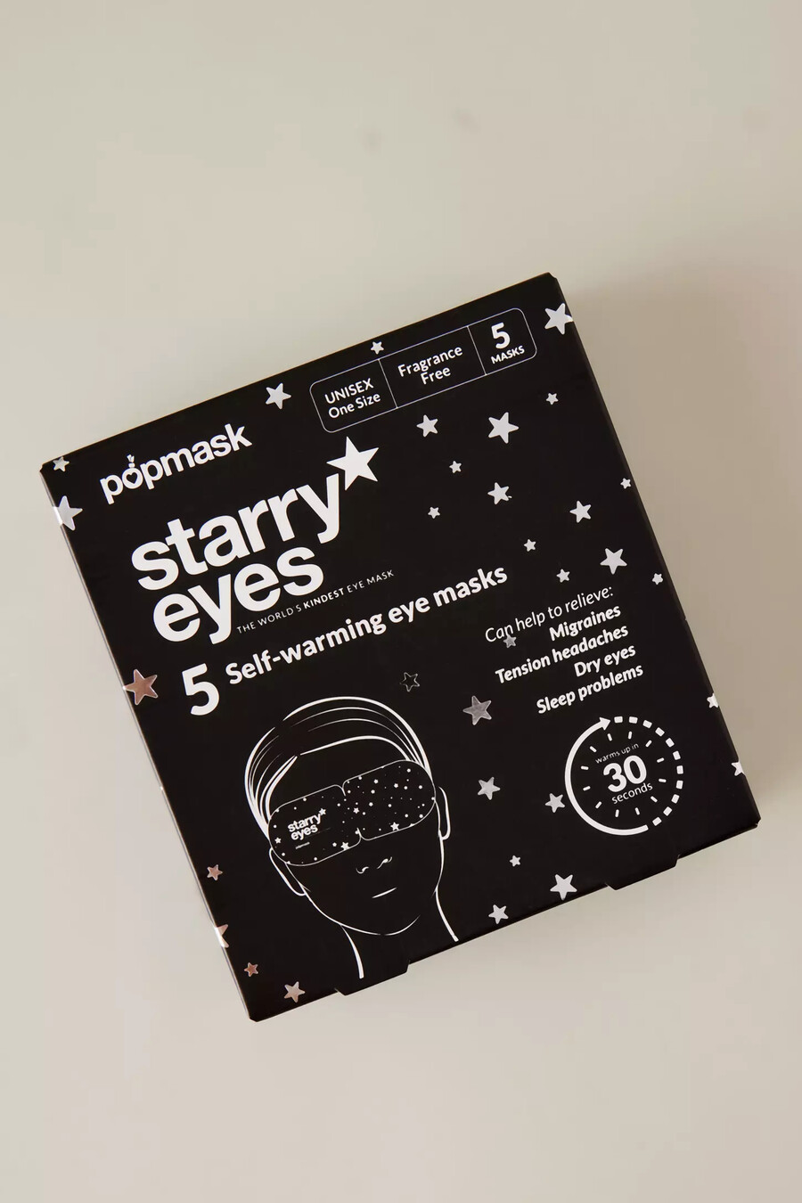 popmask starry eyes självvärmande ögonmask