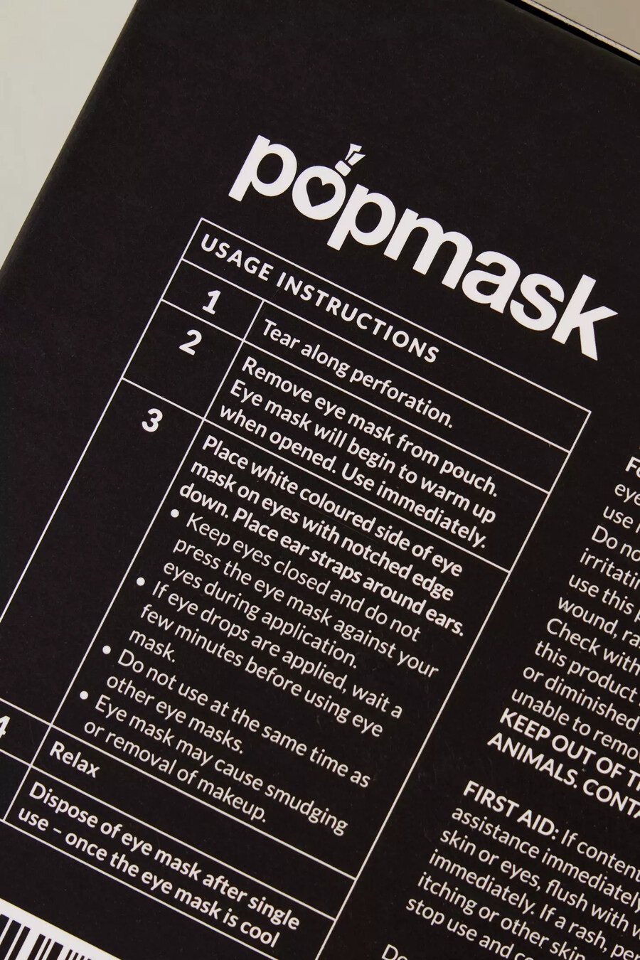 popmask starry eyes självvärmande ögonmask